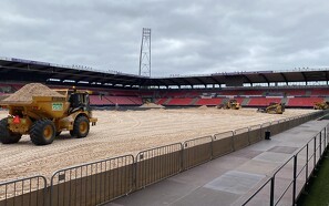 Knap 3.000 tons sand kørt ind på VM-arena