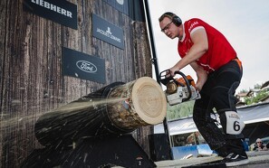 Dansk Timbersports-deltager imponerede